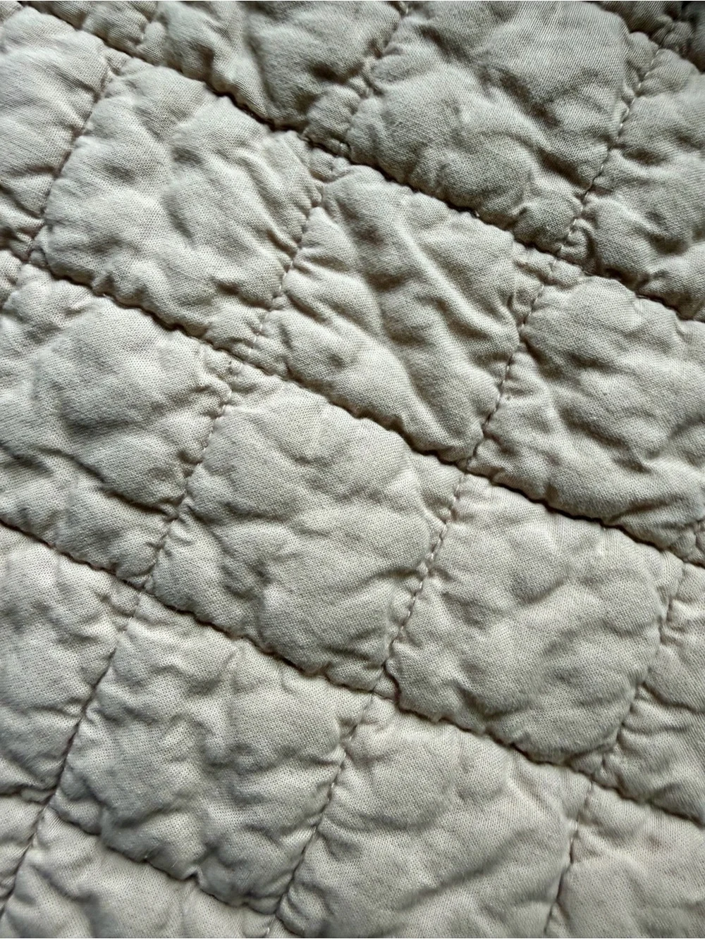 Crate & Barrel Belgian Flax Linen Full Queen Quilt Natural Color Rare Quilt Only